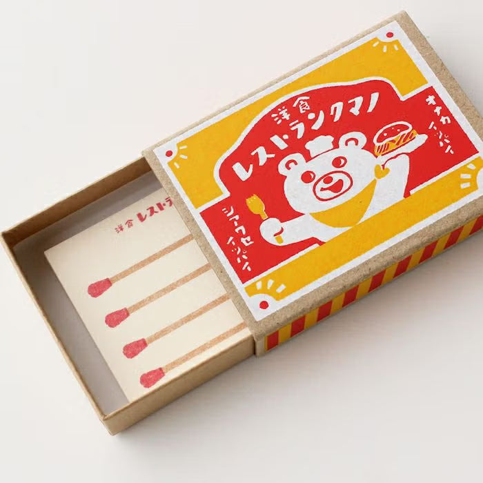 Furukawa Paper - Retro Match Box Mini Note Paper - Bear Restaurant