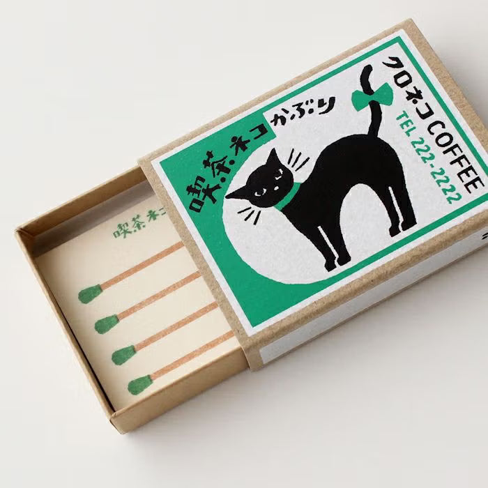 Furukawa Paper - Retro Match Box Mini Note Paper - Cat Coffee Shop