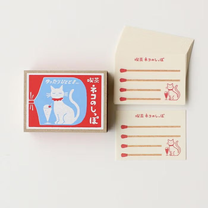 Furukawa Paper - Retro Match Box Mini Note Paper - Cat's Tail Cafe