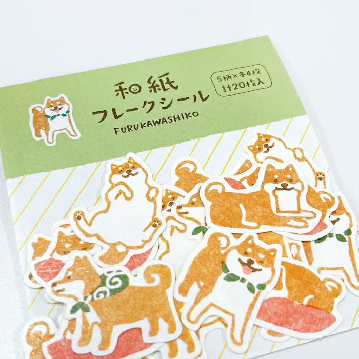 Furukawa Paper Works - Flake Stickers - Shiba Inu