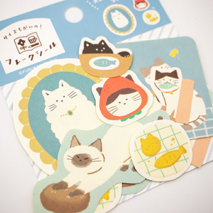 Furukawa Paper Works - Flake Stickers - Playful Cats