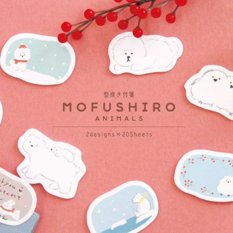 Furukawa Paper Works - Mofushiro Sticky Notes - Polar Bear