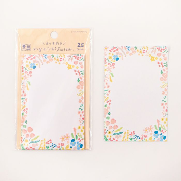Furukawa Paper Works - Vertical Sticky Notes - Flowers