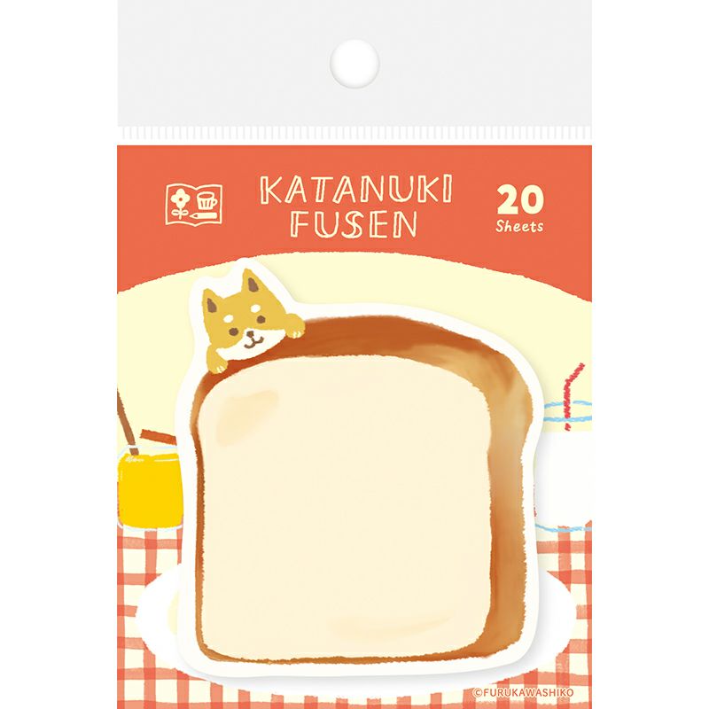 Furukawa Paper Works - Die Cut Sticky Note - Shiba Inu with Toast