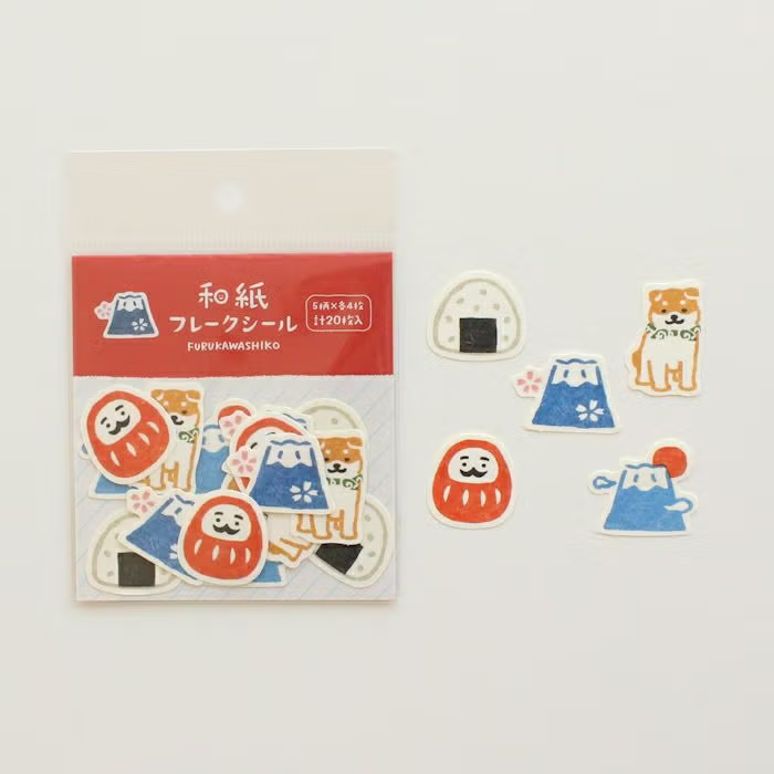Furukawa Paper Works - Flake Stickers - Japan Motifs