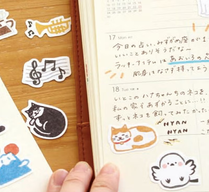 Furukawa Paper Works - Flake Stickers - Japan Motifs