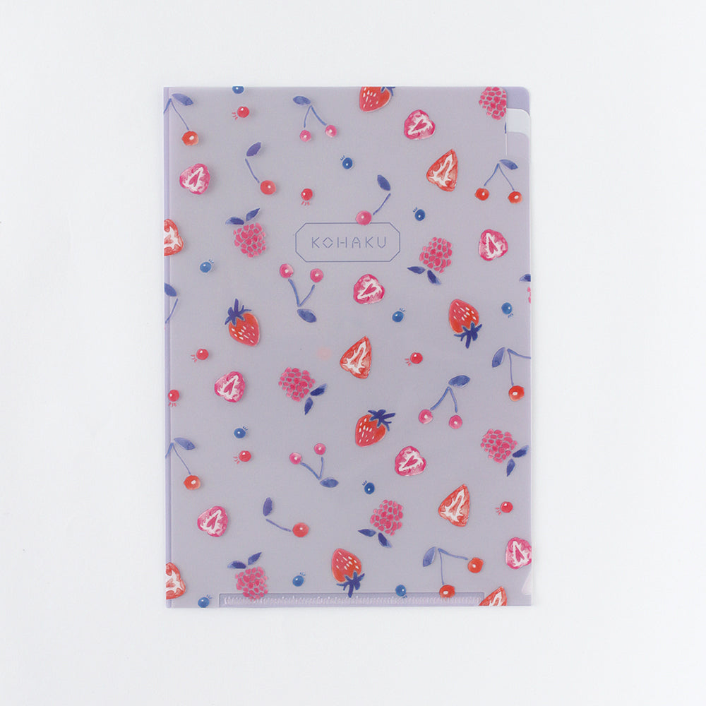 GreenFlash Kohaku A5 3-Pocket File Folder - Berries