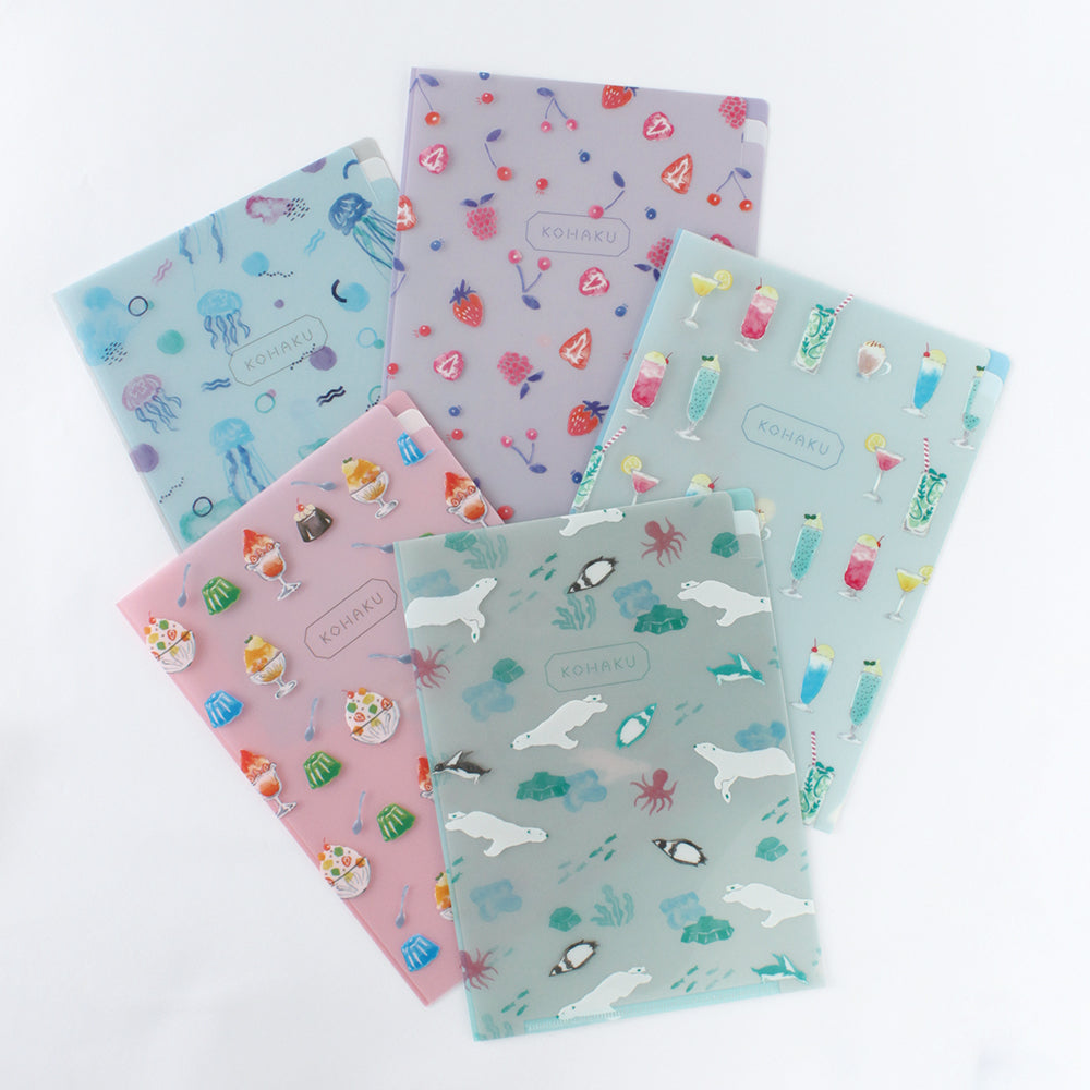 GreenFlash Kohaku A5 3-Pocket File Folder - Sweets