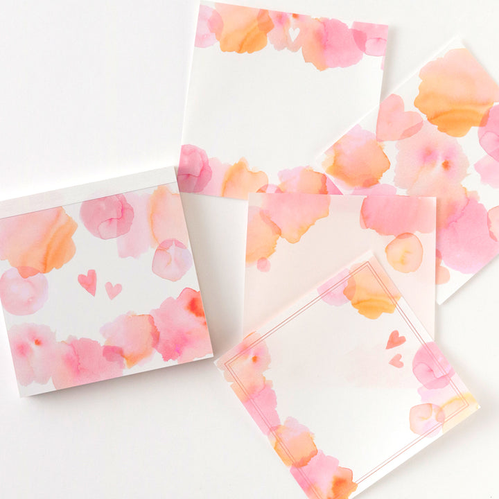 GreenFlash Memo Pad - Pink Hearts