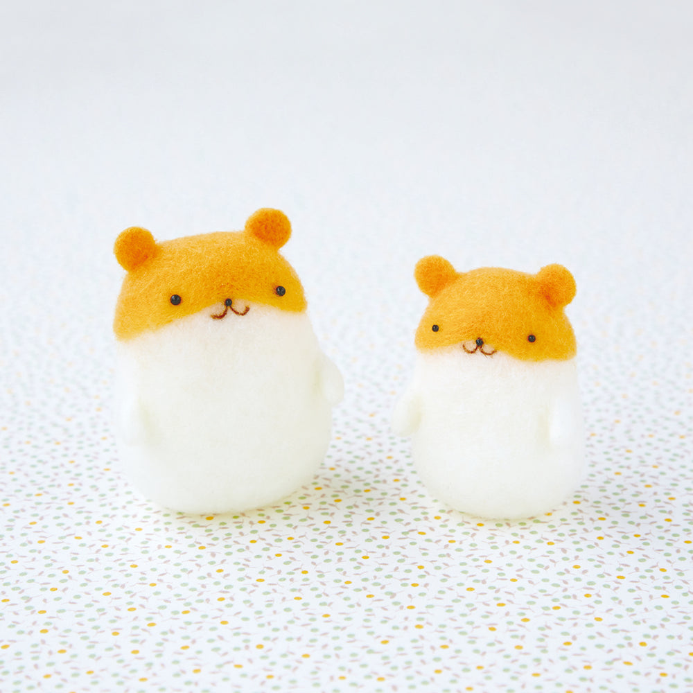 Hamanaka Needle Felting Kit - Hamsters (English translation included)