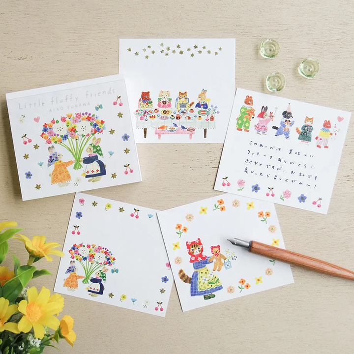 Hyogensha Memo Pad - Little Fluffy Friends