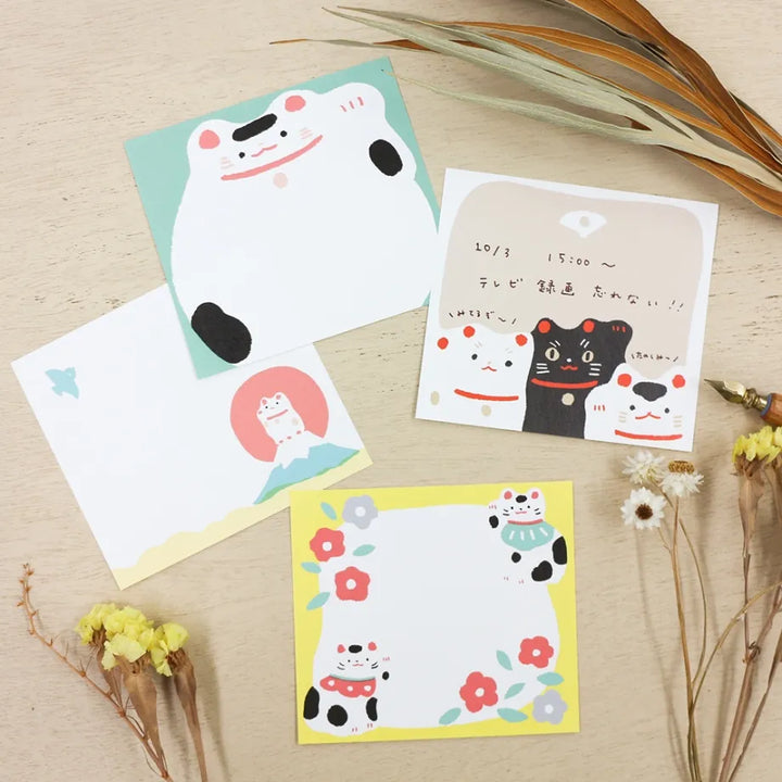 Hyogensha Memo Pad - Lucky Cat by Masao Takahata