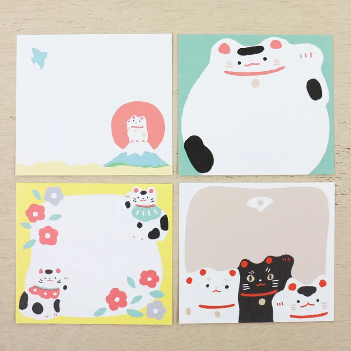 Hyogensha Memo Pad - Lucky Cat by Masao Takahata