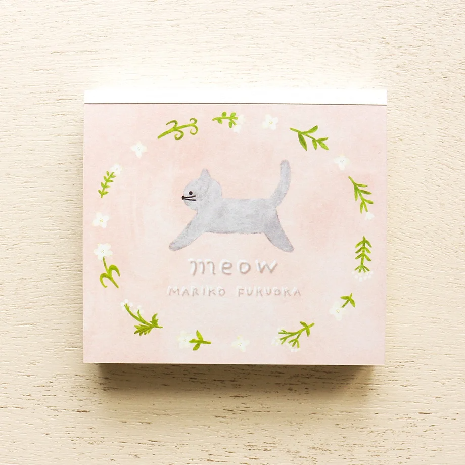 Hyogensha Memo Pad - Meow by Mariko Fukuoka