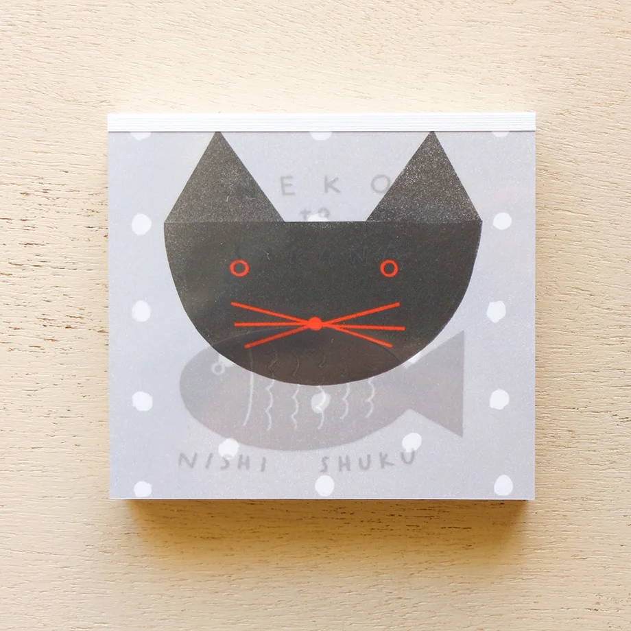 Hyogensha Memo Pad - Neko to Sakana by Nishi Shuku