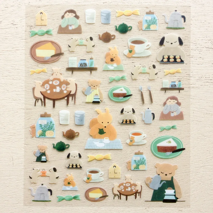 Hyogensha Sticker Set - Tea Time by Mariko Fukuoka