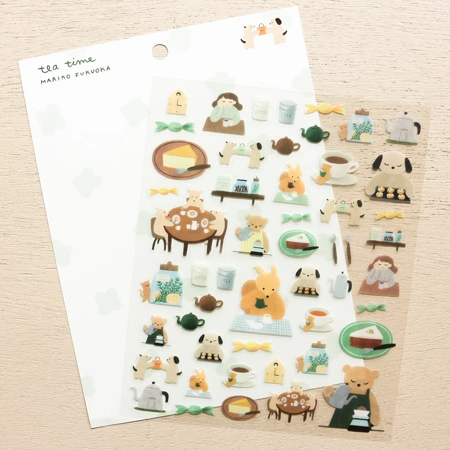 Hyogensha Sticker Set - Tea Time by Mariko Fukuoka