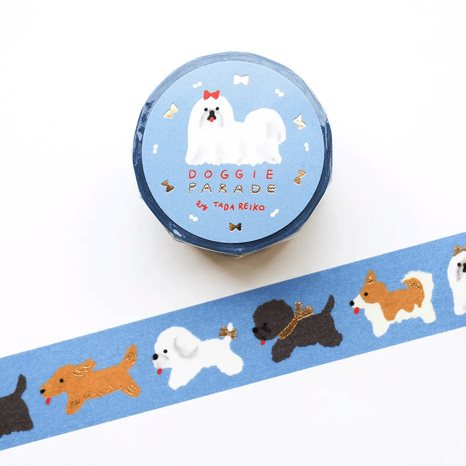 Hyogensha Washi Tape - Doggie Parade by Tada Reiko