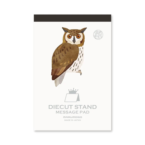 Marumo Die-Cut Memo Pad - Owl