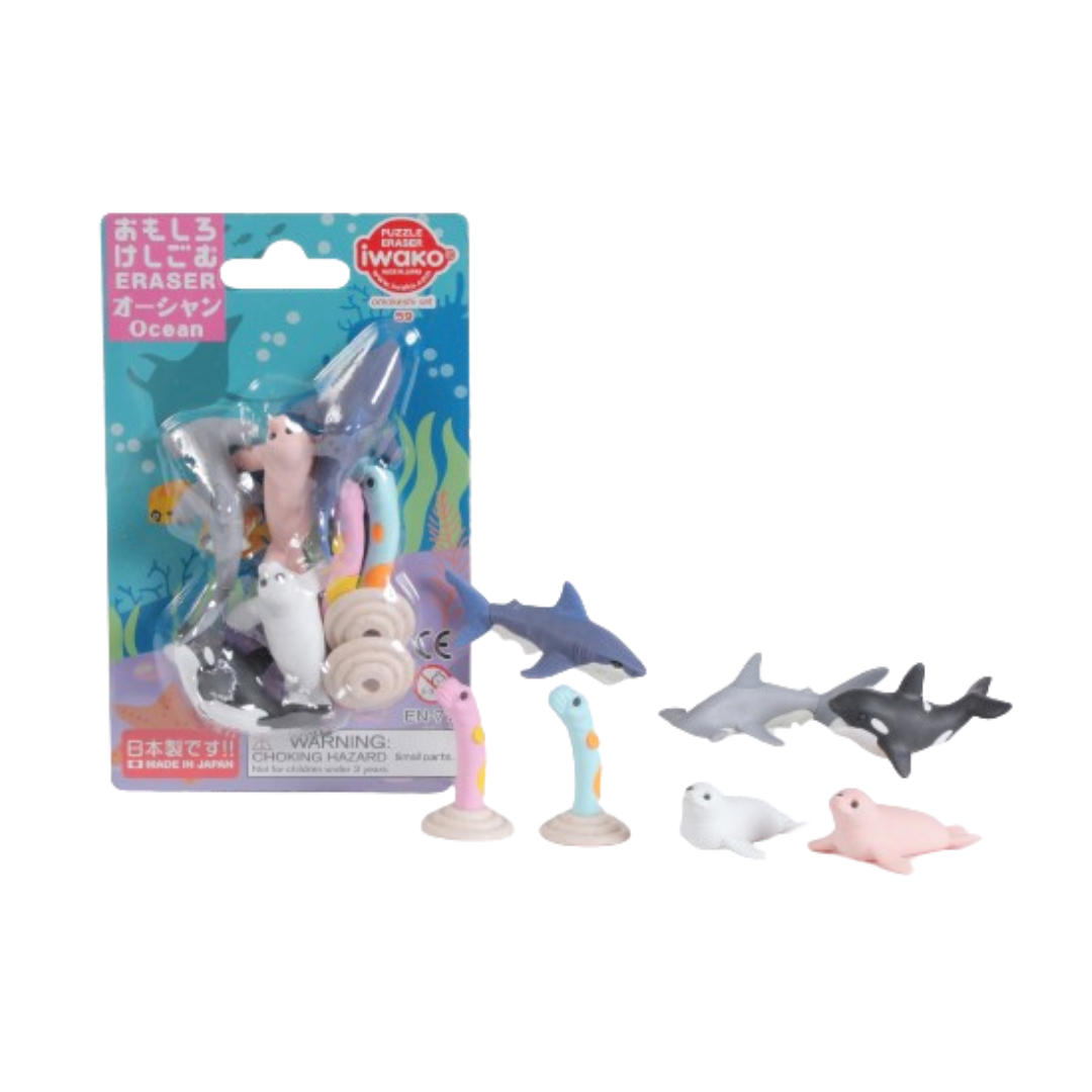 Iwako Puzzle Erasers - Ocean