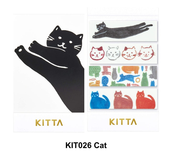 KITTA Basic Series Washi Tape Pack - Cats