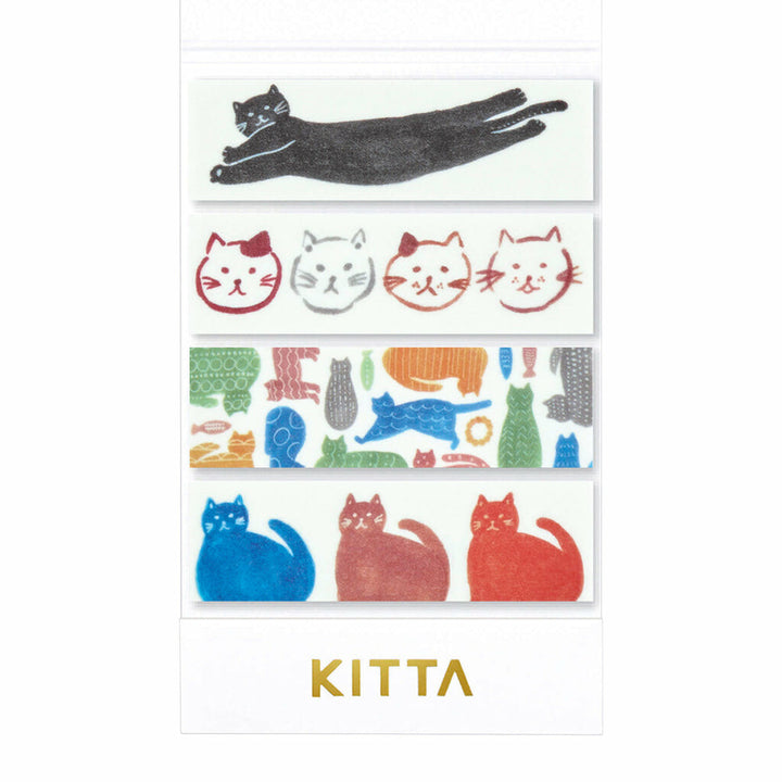KITTA Basic Series Washi Tape Pack - Cats