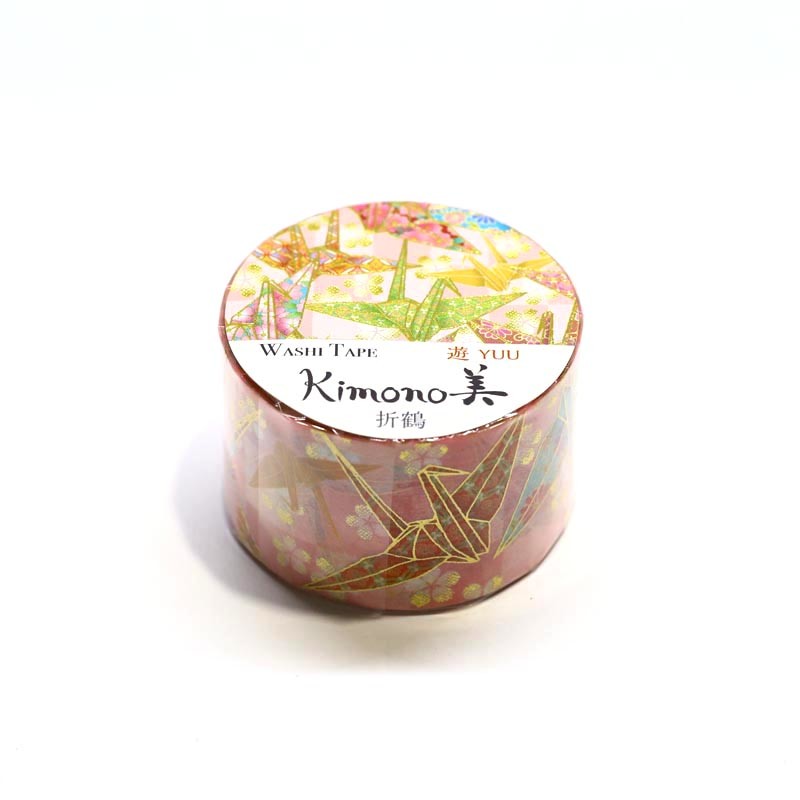 Kamiiso Yuzen Washi Tape - Kimono "Yuu" Series - Orizuru