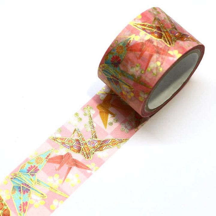 Kamiiso Yuzen Washi Tape - Kimono "Yuu" Series - Orizuru