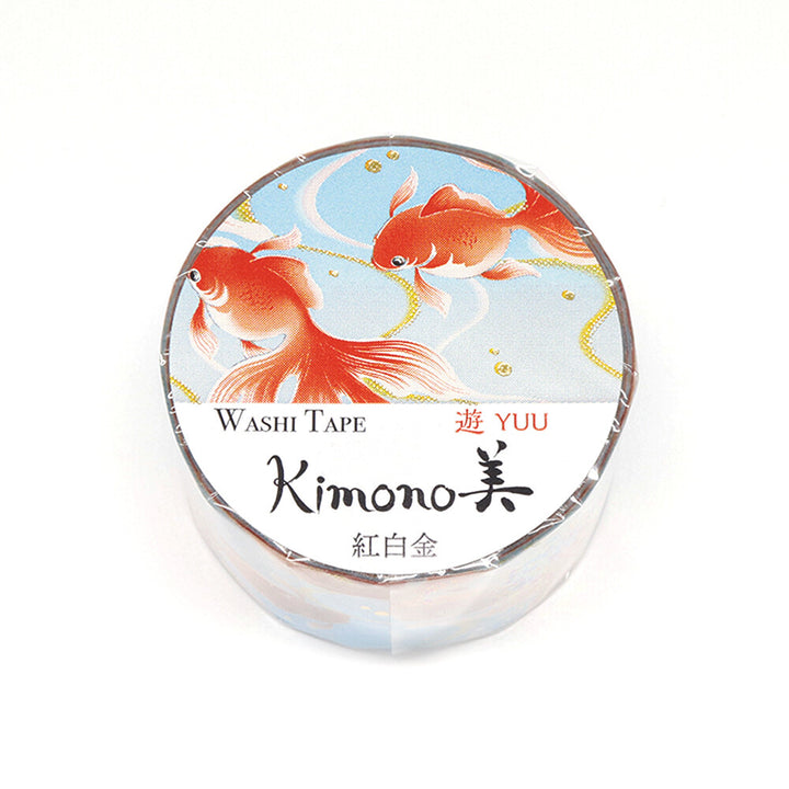 Kamiiso Yuzen Washi Tape - Kimono "Yuu" Series - Goldfish