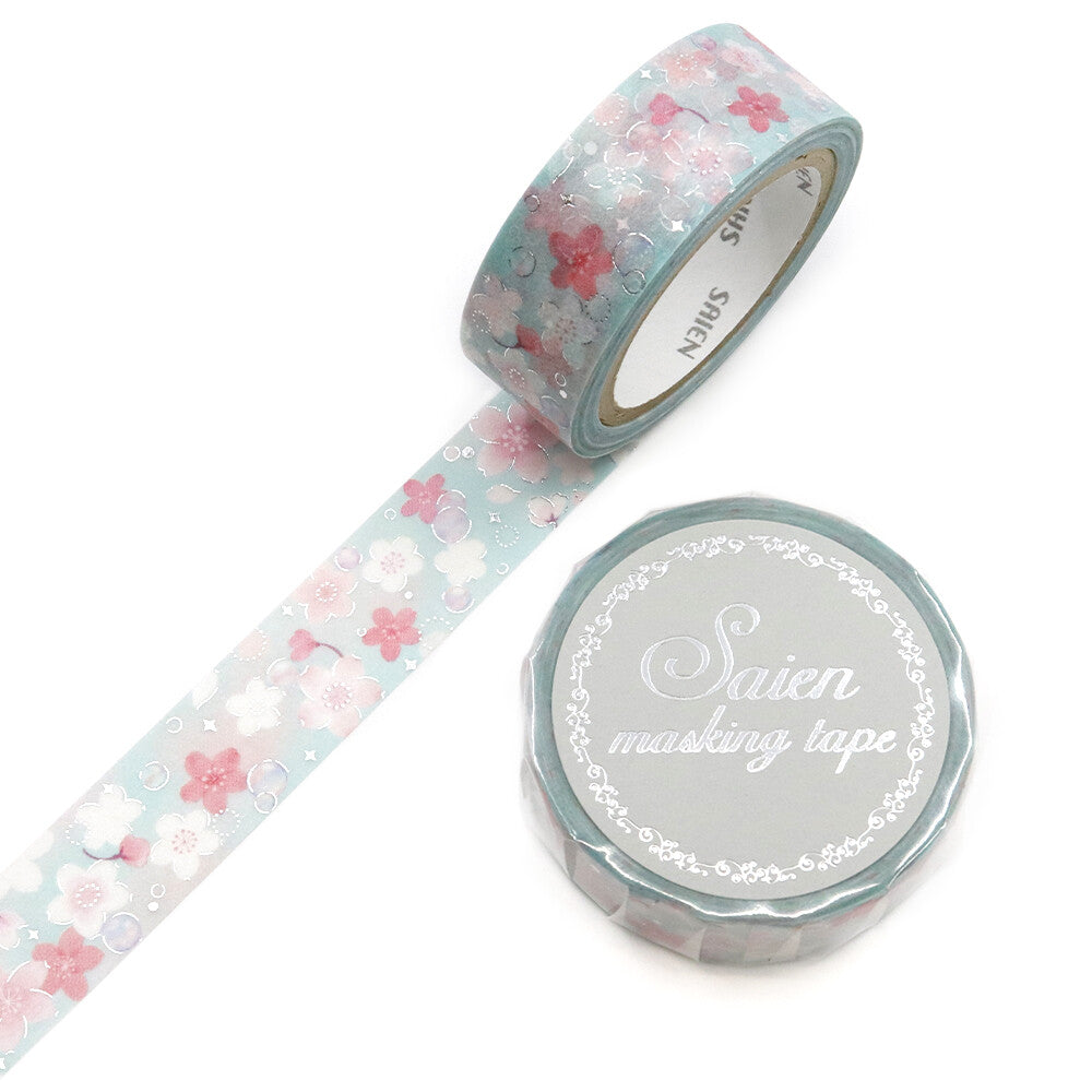 Kamiiso SAIEN Washi Tape - Blue Sakura