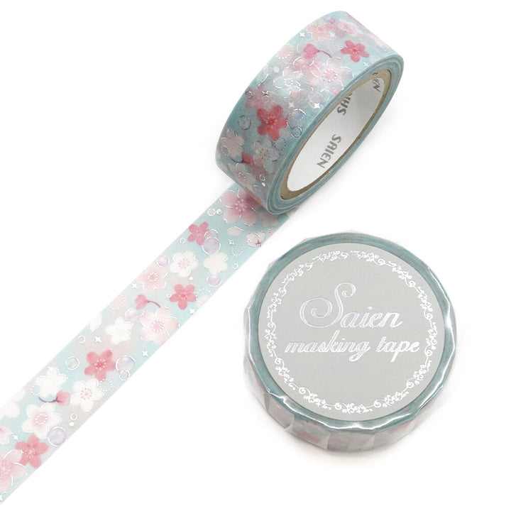Kamiiso SAIEN Washi Tape - Blue Sakura