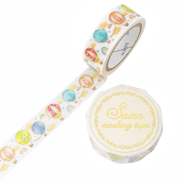 Kamiiso SAIEN Washi Tape - Hot Air Balloons
