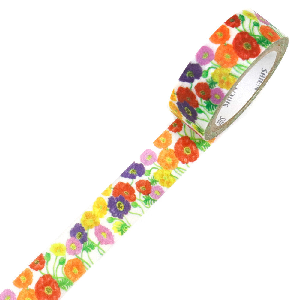 Kamiiso SAIEN Washi Tape - Poppy