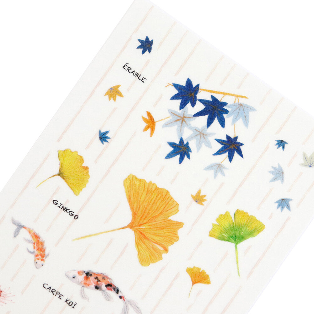Kamiiso Saien x Iriya Paris Collection Washi Sticker Sheet - Autumn
