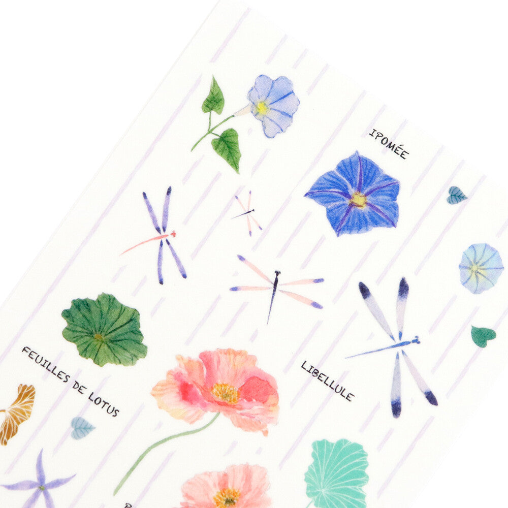 Kamiiso Saien x Iriya Paris Collection Washi Sticker Sheet - Summer