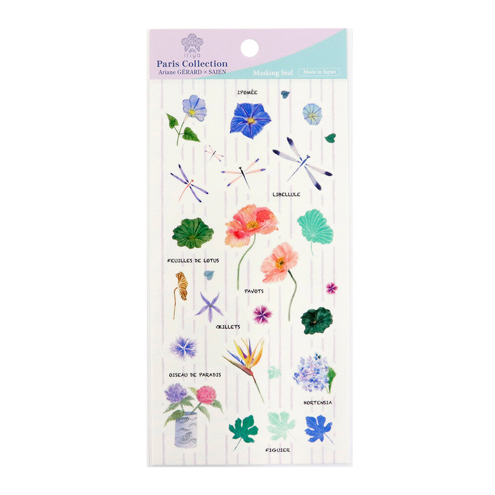 Kamiiso Saien x Iriya Paris Collection Washi Sticker Sheet - Summer