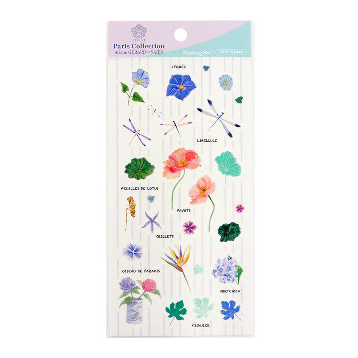 Kamiiso Saien x Iriya Paris Collection Washi Sticker Sheet - Summer