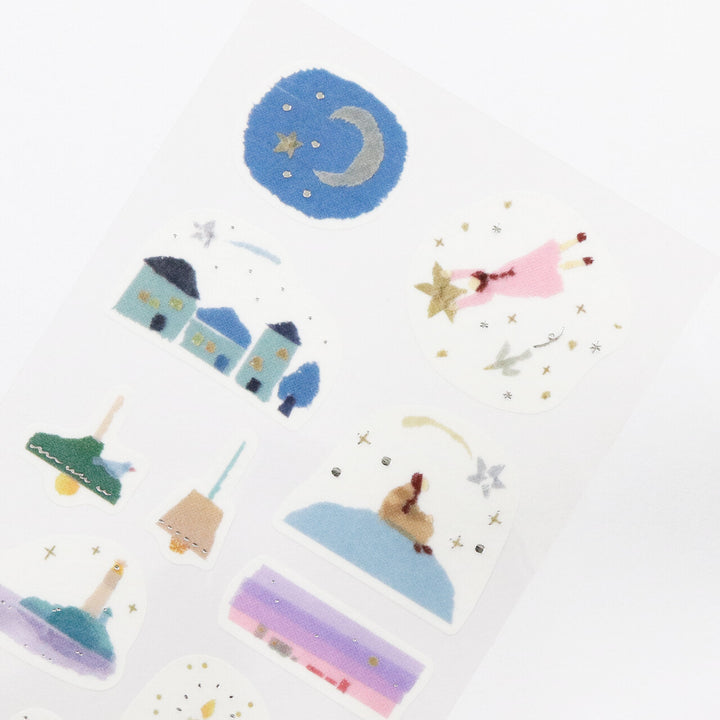 Kamiiso Sticker Sheet - Designed by Miki Tamura - Akari (Silver Foil Inlay)