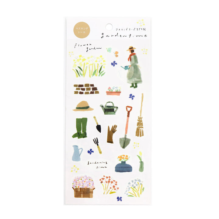 Kamiiso Sticker Sheet - Designed by Miki Tamura - Garden Time