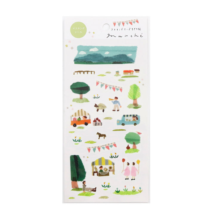 Kamiiso Sticker Sheet - Designed by Miki Tamura - Marché