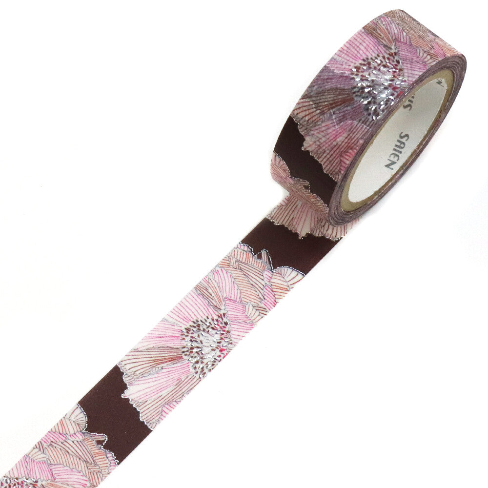 Kamiiso SAIEN x Iriya Washi Tape - Peony - "Café Pivoine"