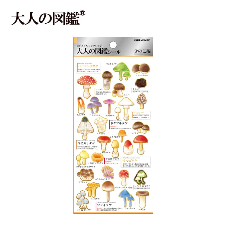 Kamio Japan Sticker Pack - Mushrooms