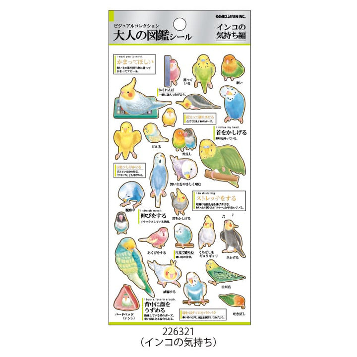 Kamio Japan Sticker Pack - Parrots