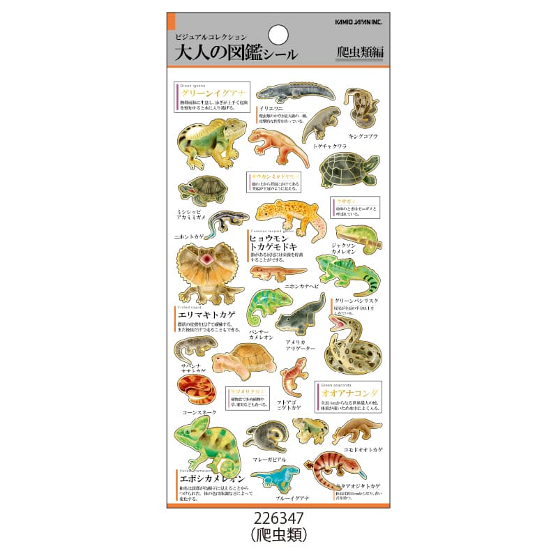 Kamio Japan Sticker Pack - Reptiles