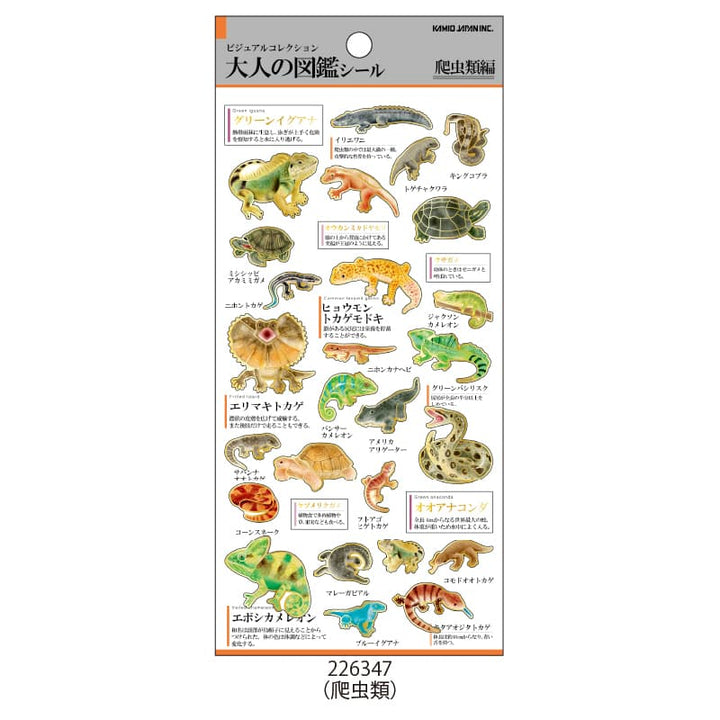 Kamio Japan Sticker Pack - Reptiles