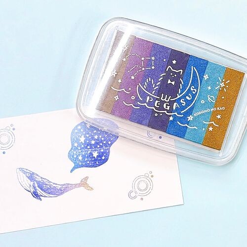 Kodomo no Kao Gradation Ink Pad - Glitter Pegasus