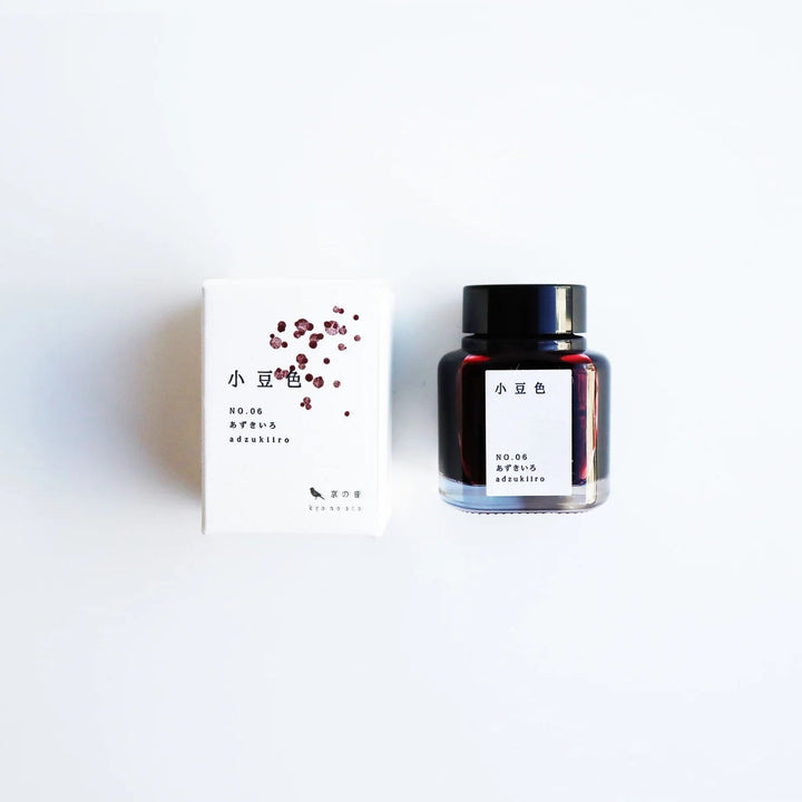 Kyo-no-oto fountain pen ink in colour no 6 - Azuki-iro