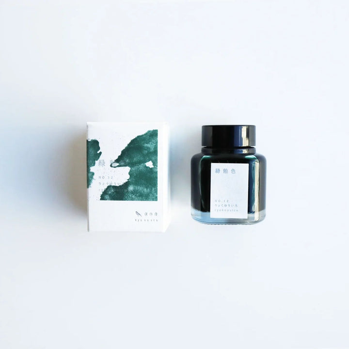 Kyo-no-oto fountain pen ink in colour 12 - ryokuyu-iro