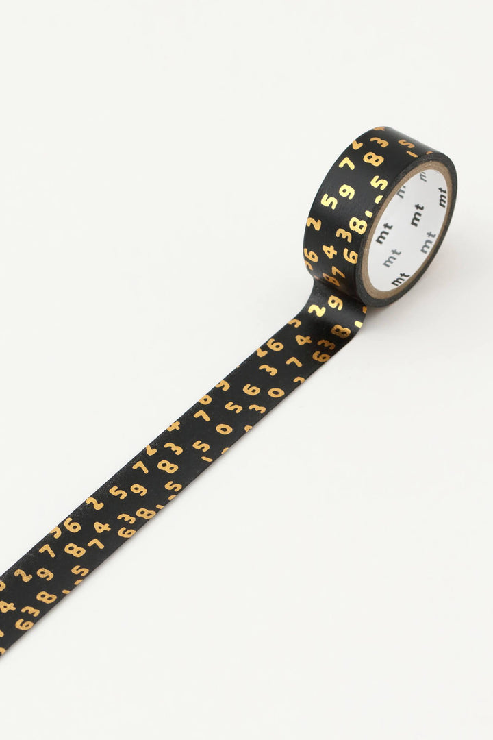 MT x SOU.SOU Kyoto Washi Tape - Gold Foil Stamped - Numbers