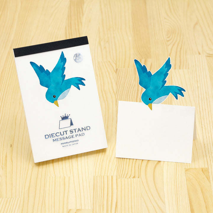 Marumo Die-Cut Memo Pad - Blue Bird